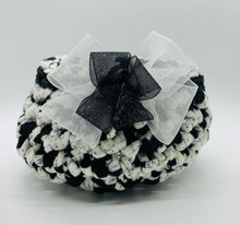 Load image into Gallery viewer, Black/White Crocheted Basket/Bowl