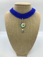 Load image into Gallery viewer, Royal Blue Necklace Choker With Pendant