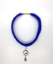 Load image into Gallery viewer, Royal Blue Necklace Choker With Pendant