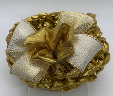 Load image into Gallery viewer, Gold Lamé Crocheted Basket/Bowl
